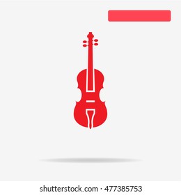 Violin icon. Vector concept illustration for design.