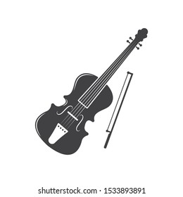 violin icon vector illustration design template