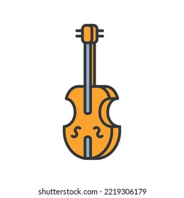 violin icon vector image white background