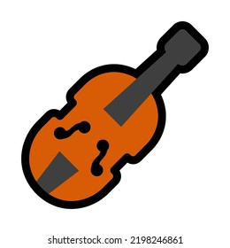 Violin icon vector isolated on white background