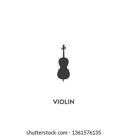 violin icon vector. violin sign on white background. violin icon for web and app