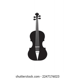 violin icon vector,isolated on white background,ilustration for design