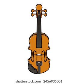 violin illustration colred isolated vector	
