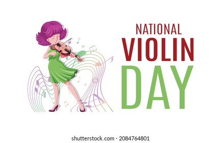 Violin Illustration Design. National Violin Day