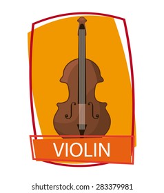 violin instrument design, vector illustration eps10 graphic 