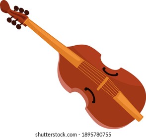 instrumento violino, ilustração, vetor sobre fundo branco