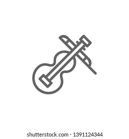 Violin, instrument, Italy icon. Element of Italy icon. Thin line icon for website design and development, app development. Premium icon