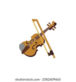 Violin instrument music vector illustration