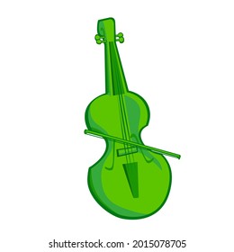 Violin isolated on white background. Vector illustration of classical music instrument