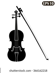 Violin isolated on white background vector illustration