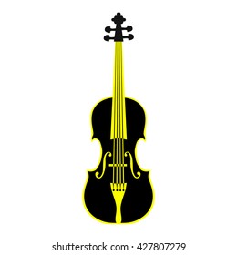 Violin isolated on white background vector illustration.