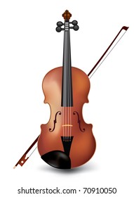 Violin isolated on white Vector