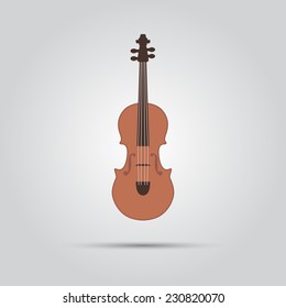 violin isolated vector illustration
