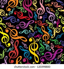 violin key color pattern, black background