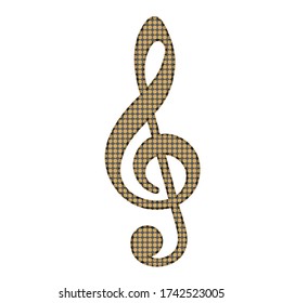 The Violin Key Vector Illustration. The Violin Key With Circle Pattern Isolated On White Background. Music Sign. Music Symbol