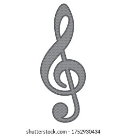 The Violin Key Vector Illustration. The Violin Key Isolated On White Background. Music Sign. Music Symbol