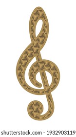 Violin Key Vector Illustration. Violin Key isolated On White Background. Music Sign
