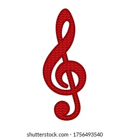 The Violin Key Vector Illustration. Violin Key Music Sign Isolated On White Background