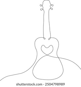 Violin line art, Violin one line art