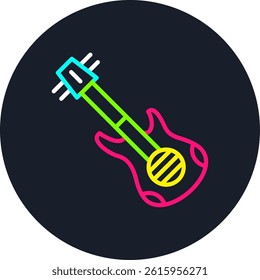 Violin Line Multi Colour Circle