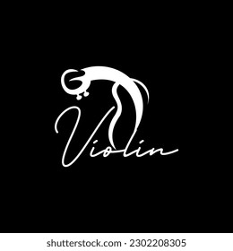 Diseño de logotipo de violín plantilla de logotipo de música descargar diseño editable sin realeza   