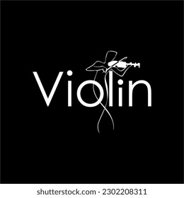 Diseño de logotipo de violín plantilla de logotipo de música descargar diseño editable sin realeza   