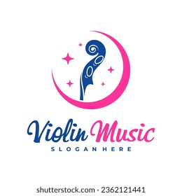 Plantilla de diseño de logotipo de violín. Ilustración vectorial del logotipo de Violin creativo.