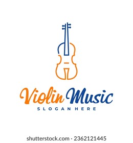 Plantilla de diseño de logotipo de violín. Ilustración vectorial del logotipo de Violin creativo.