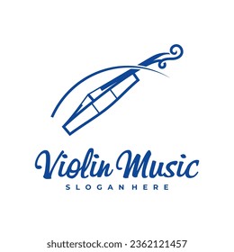 Violin logo design Template. Creative Violin logo vector illustration.