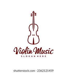 Plantilla de diseño de logotipo de violín. Ilustración vectorial del logotipo de Violin creativo.