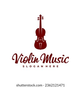 Violin logo design Template. Creative Violin logo vector illustration.