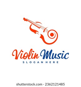 Violin logo design Template. Creative Violin logo vector illustration.