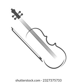 Violin logo icon design illustration