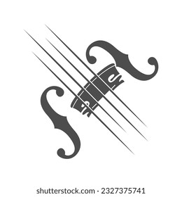 Violin logo icon design illustration