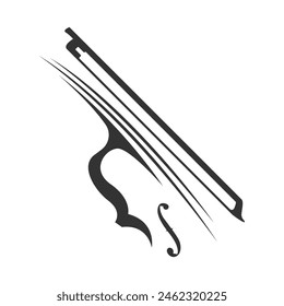 Violin logo icon design template
