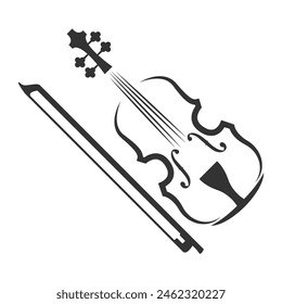 Violine Logo Icon Design Vorlage