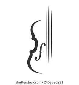 Violin logo icon design template