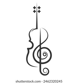 Violin logo icon design template