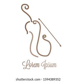violin logo vector design template. violin symbol icon.