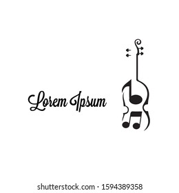 violin logo vector design template. violin symbol icon.