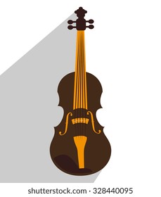 Violin music instrument icon design, vector illustration graphic