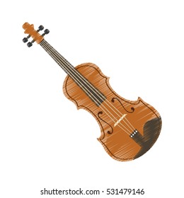 violin music instrument icon vector illustration graphic design