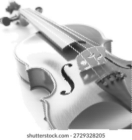 Instrumento musical de violín para sinfonía clásica y diseños de conciertos de orquesta