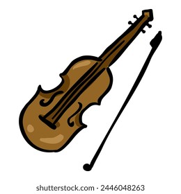 Icono de Doodle de Vector de Instrumento Musical