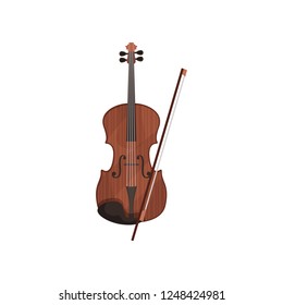 Violin musical instrument vector Illustration on a white background