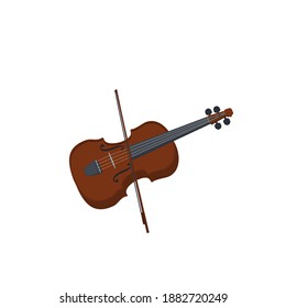 Violin. Musical instrument, vector illustration