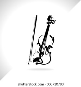 Violin musical instrument,vector