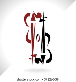 Violin musical instrument,vector