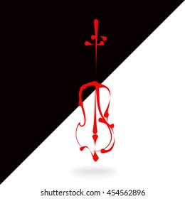 Violin musical instrument,vector