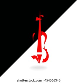Violin musical instrument,vector
